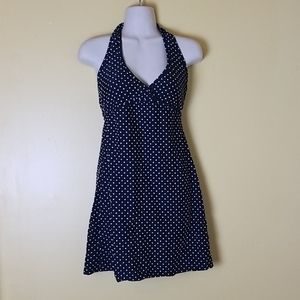 Swimsuit Polka Dot Cover Up Halter Dress